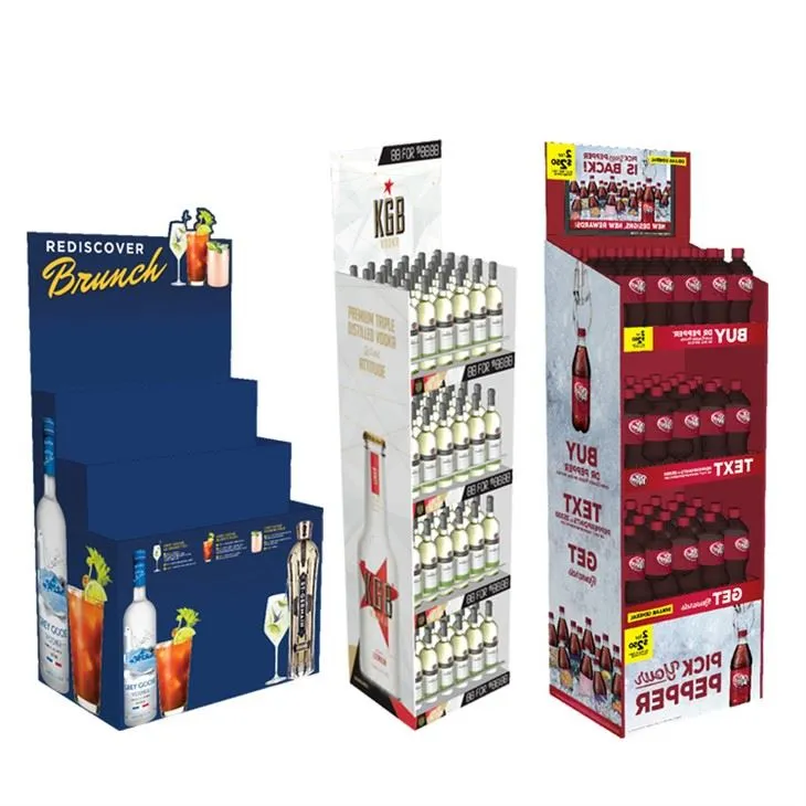 Retail Store Cardboard Floor Drink Pop Display